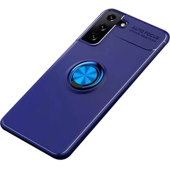 TPU чехол Deen ColorRing под магнитный держатель (opp) для Samsung Galaxy S21 Синий / Синий