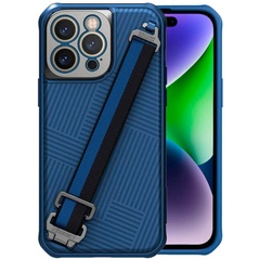 Карбоновая накладка Nillkin Strap Case для Apple iPhone 14 Pro Max (6.7") Blue