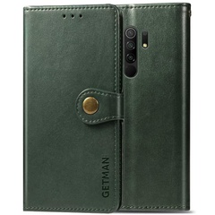 Кожаный чехол книжка GETMAN Gallant (PU) для Xiaomi Redmi 9 Зеленый