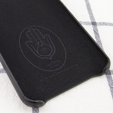 Кожаный чехол AHIMSA PU Leather Case Logo (A) для Apple iPhone 12 Pro / 12 (6.1") Черный