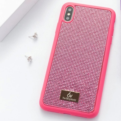 TPU чехол Bling World Grainy Diamonds для Apple iPhone X / XS (5.8") Розовый