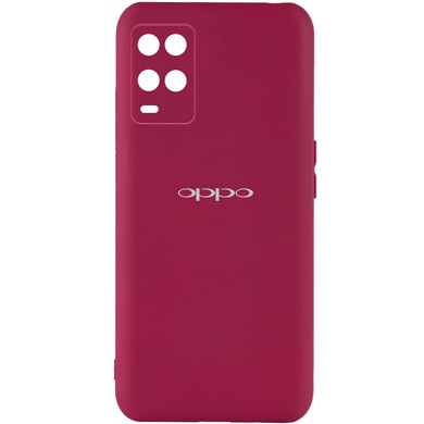Чохол Silicone Cover My Color Full Camera (A) для Oppo A54 4G, Бордовий / Marsala