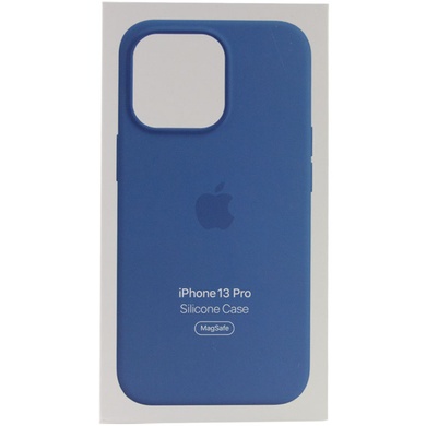 Чохол Silicone case (AAA) full with Magsafe and Animation для Apple iPhone 13 Pro (6.1"), Синий / Blue Jay