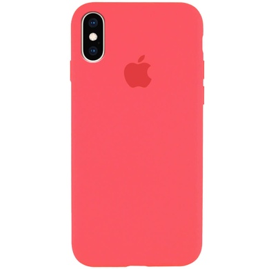 Чехол Silicone Case Full Protective (AA) для Apple iPhone XS Max (6.5") Арбузный / Watermelon red