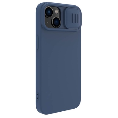 Силиконовая накладка Nillkin Camshield Silky для Apple iPhone 14 (6.1") Синий