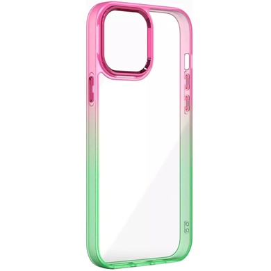 Чехол TPU+PC Fresh sip series для Apple iPhone 14 Plus (6.7") Салатовый / Розовый