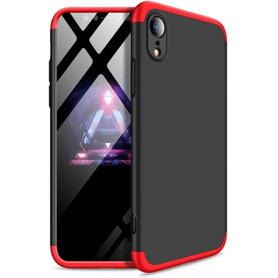 Пластиковая накладка GKK LikGus 360 градусов (opp) для Apple iPhone XR (6.1") Черный / Красный
