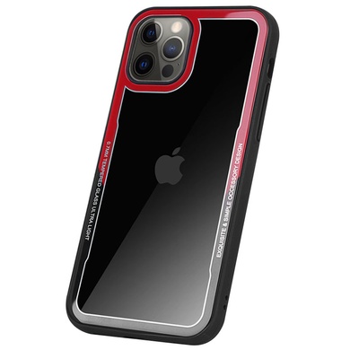 TPU+PC чехол G-Case Shock Crystal для Apple iPhone 12 Pro / 12 (6.1") Черный / Красный