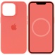 Чехол Silicone case (AAA) full with Magsafe and Animation для Apple iPhone 15 Pro (6.1") Красный / Guava