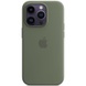 Чохол Silicone case (AAA) full with Magsafe для Apple iPhone 14 Pro (6.1"), Зеленый / Olive