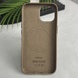 Кожаный чехол Leather Case (AAA) with MagSafe and Animation для Apple iPhone 15 (6.1") Light Brown