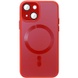 Чехол TPU+Glass Sapphire Midnight with MagSafe для Apple iPhone 15 (6.1") Красный / Red