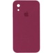 Чехол Silicone Case Square Full Camera Protective (AA) для Apple iPhone XR (6.1") Бордовый / Plum
