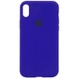 Чехол Silicone Case Full Protective (AA) для Apple iPhone X (5.8") / XS (5.8") Синий / Shiny blue