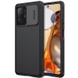 Карбоновая накладка Nillkin Camshield (шторка на камеру) для Apple iPhone SE 4, Черный / Black