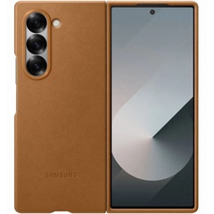 Кожаный чехол Leather Case (AAA) для Samsung Galaxy Z Fold6 Brown