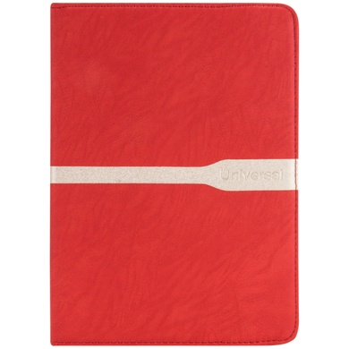 Универсальный чехол книжка для планшета 9-10" с полосой Красный