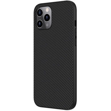 Карбоновая накладка Nillkin Synthetic Fiber series для Apple iPhone 12 Pro Max (6.7") Черный