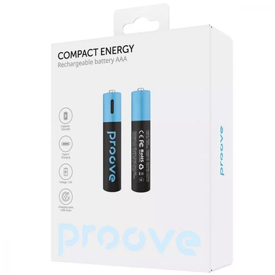 Акумуляторні батареї Proove Compact Energy AAA 2pcs, Чорний