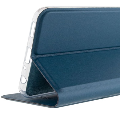 Кожаный чехол книжка GETMAN Elegant (PU) для Motorola Moto G14 Синий