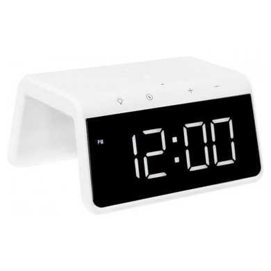 Настільний годинник з функцією БЗП Gelius Pro Smart Desktop Clock Time Bridge GP-SDC01, Білий