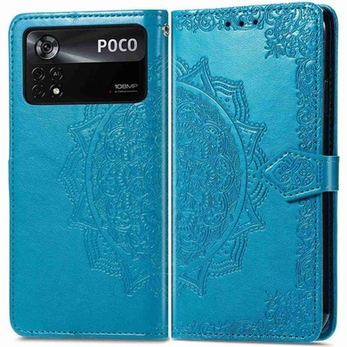 Шкіряний чохол (книжка) Art Case з візитницею для Xiaomi Poco X4 Pro 5G, Синій