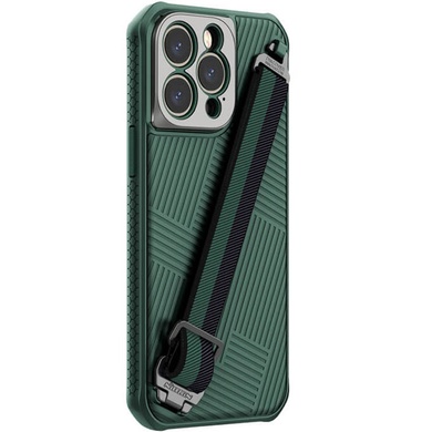 Карбоновая накладка Nillkin Strap Case для Apple iPhone 14 Pro Max (6.7") Green