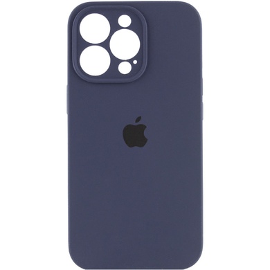 Чехол Silicone Case Full Camera Protective (AA) для Apple iPhone 14 Pro (6.1") Темно-синий / Midnight blue