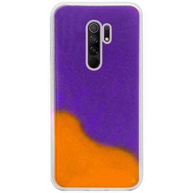Неоновый чехол Neon Sand glow in the dark для Xiaomi Redmi 9 Фиолетовый / Оранжевый