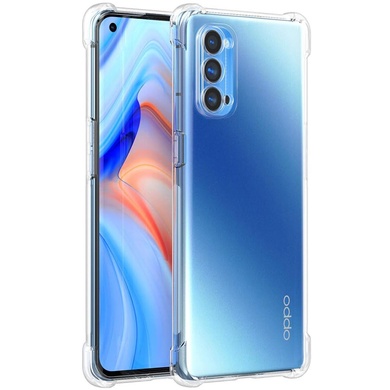 TPU чохол GETMAN Ease logo посилені кути Full Camera для Oppo Reno 4 Pro 5G, Безбарвний (прозорий)