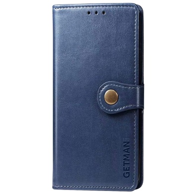 Кожаный чехол книжка GETMAN Gallant (PU) для Xiaomi Redmi Note 9 / Redmi 10X Синий