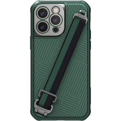 Карбоновая накладка Nillkin Strap Case для Apple iPhone 14 Pro Max (6.7") Green