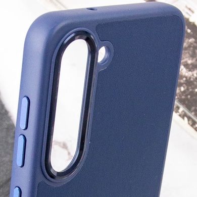 Кожаный чехол Bonbon Leather Metal Style для Samsung Galaxy S23+ Синий / Cosmos blue