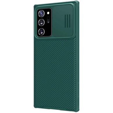 Карбоновая накладка Nillkin Camshield (шторка на камеру) для Samsung Galaxy Note 20 Ultra Зеленый / Dark Green