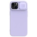 Силиконовая накладка Nillkin Camshield Silky для Apple iPhone 14 (6.1") Сиреневый