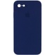 Чехол Silicone Case Square Full Camera Protective (AA) для Apple iPhone 6/6s (4.7") Темно-синий / Midnight blue