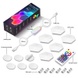 Модульний настінний світильник LED RGB 5V стільники SAL-011B 6pcs Bluetooth USB with app, White