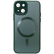 Чохол TPU+Glass Sapphire Midnight with MagSafe для Apple iPhone 15 (6.1"), Зелений / Forest green