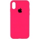 Чохол Silicone Case Full Protective (AA) для Apple iPhone X (5.8 ") / XS (5.8"), Рожевий / Barbie pink