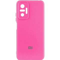 Чехол Silicone Cover Lakshmi Full Camera (AAA) with Logo для Xiaomi Redmi Note 10 Pro / 10 Pro Max Розовый / Barbie pink