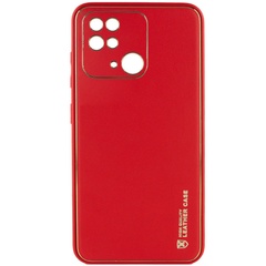 Кожаный чехол Xshield для Xiaomi Redmi 10C Красный / Red