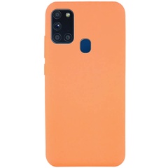 Чехол Silicone Cover Full without Logo (A) для Samsung Galaxy A21s Оранжевый / Papaya