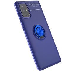 TPU чехол Deen ColorRing под магнитный держатель (opp) для Samsung Galaxy A51 Синий / Синий