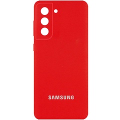 Чехол Silicone Cover Full Camera (AA) для Samsung Galaxy S21 Красный / Red