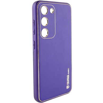 Кожаный чехол Xshield для Samsung Galaxy S24 Фиолетовый / Dark Purple