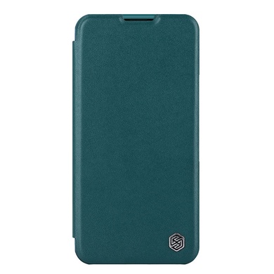 Кожаный чехол (книжка) Nillkin Qin Pro Plain Camshield для Apple iPhone 14 Plus (6.7") Зеленый
