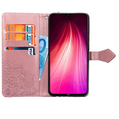 Шкіряний чохол (книжка) Art Case з візитницею для Xiaomi Redmi Note 8T, Рожевий