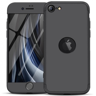 Пластиковая накладка GKK LikGus 360 градусов (opp) с лого для Apple iPhone 7 / 8 (4.7") Черный