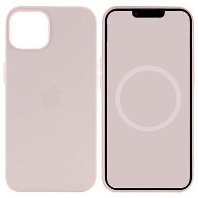 Чехол Silicone case (AAA) full with Magsafe and Animation для Apple iPhone 15 Pro (6.1") Розовый / Light pink