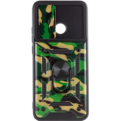 Ударопрочный чехол Camshield Serge Ring Camo для Xiaomi Poco C40 Зеленый / Army Green
